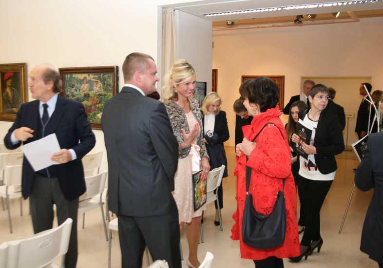 inaugurazione della mostra su Vlastimil Kosvanec al Centro Ceco di Praga